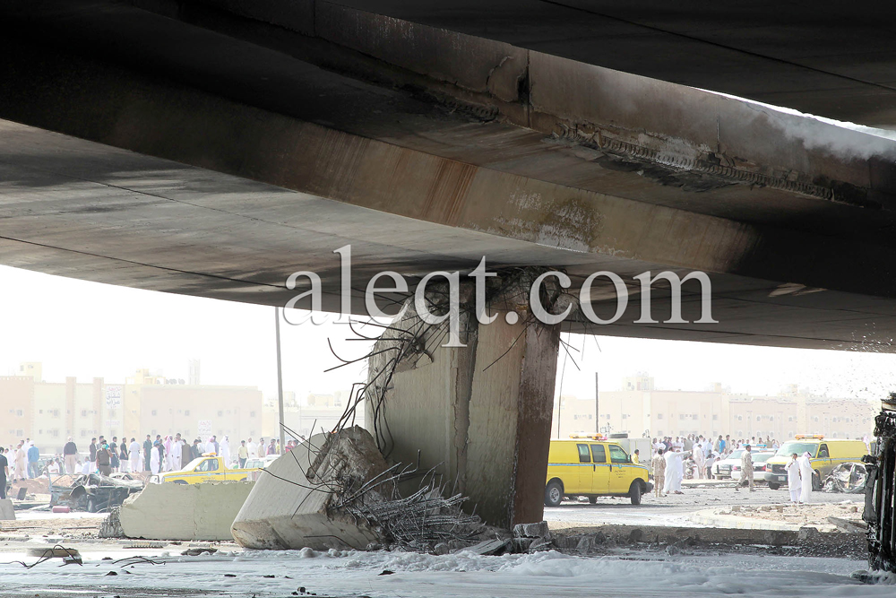 قصة مصورة .. خادم الحرمين يوجه بمتابعة المصابين في حادث انفجار شاحنة الغاز
