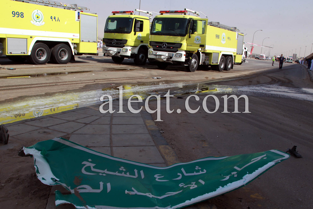 قصة مصورة .. خادم الحرمين يوجه بمتابعة المصابين في حادث انفجار شاحنة الغاز