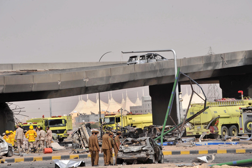 قصة مصورة انفجار شاحنة الغاز في الرياض بعدسات وكالات الأنباء صحيفة الاقتصادية