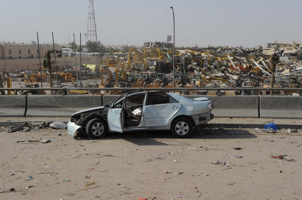 قصة مصورة.. انفجار شاحنة الغاز في الرياض بعدسات وكالات الأنباء