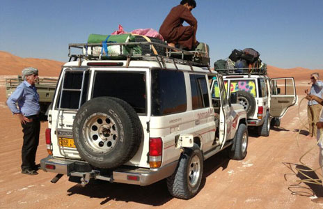 حرس الحدود ينقذ 7 سائحين في صحراء الربع الخالي