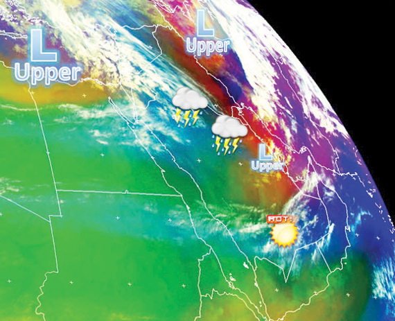 حالة عدم استقرار مصحوبة بأمطار اليوم وأخرى تبدأ السبت