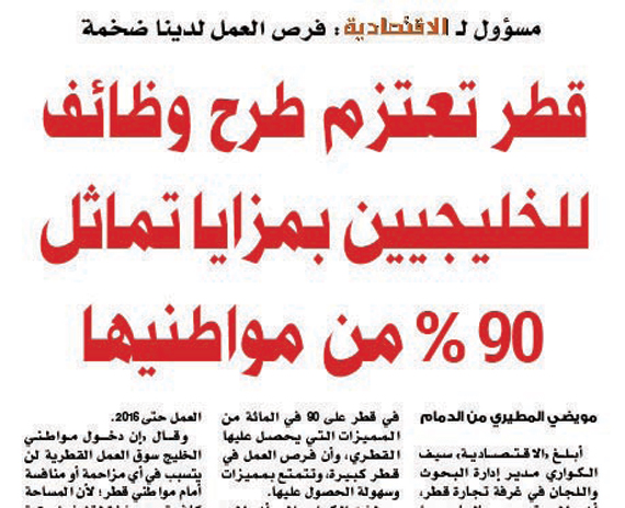 الكويت تلحق بقطر وترفع المميزات لتوظيف سعوديين صحيفة الاقتصادية