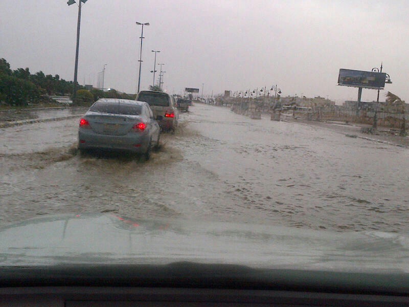 امطار و"برد" على الحدود الشمالية