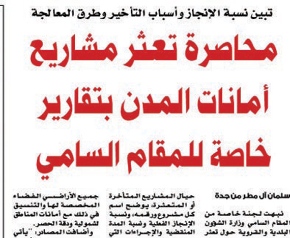 الرقابة الصارمة على المشاريع تحد كثيرا من مسببات التعثر