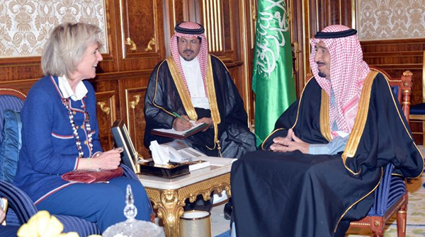 ولي العهد يستقبل ممثلة ملك بلجيكا