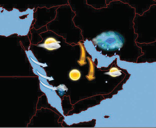 انحسار فرص هطول الأمطار على معظم مناطق البلاد