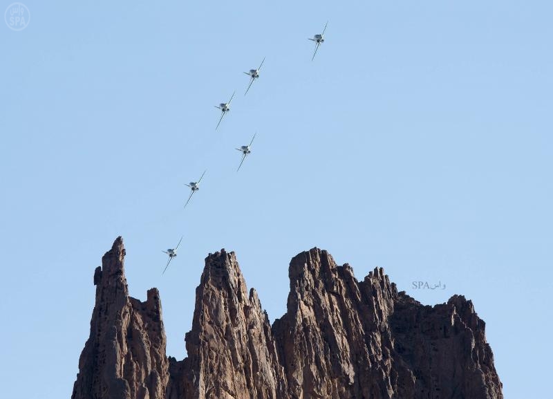 قصة مصورة : الصقور السعودية ترسم لوحة إبداعية في سماء حائل