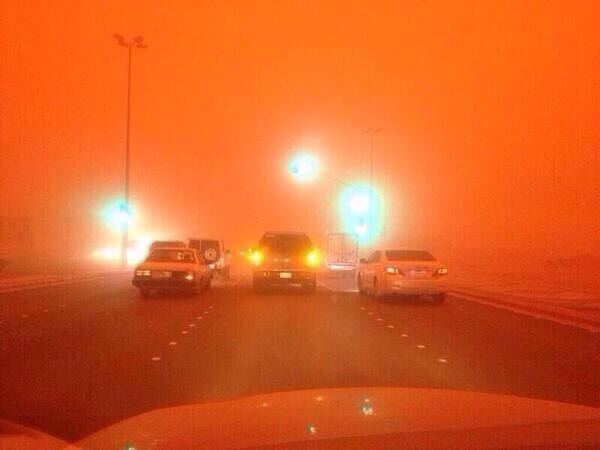 تواصل هطول الأمطار على مدينة الرياض