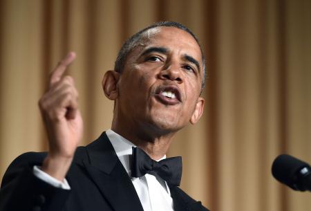 قصة مصورة: أوباما يطلق النكات  في لقاء الصحافيين السنوي