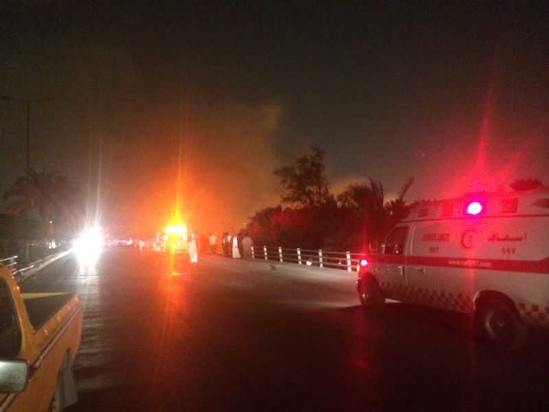 إخماد حريق كبير في وادي حنيفة