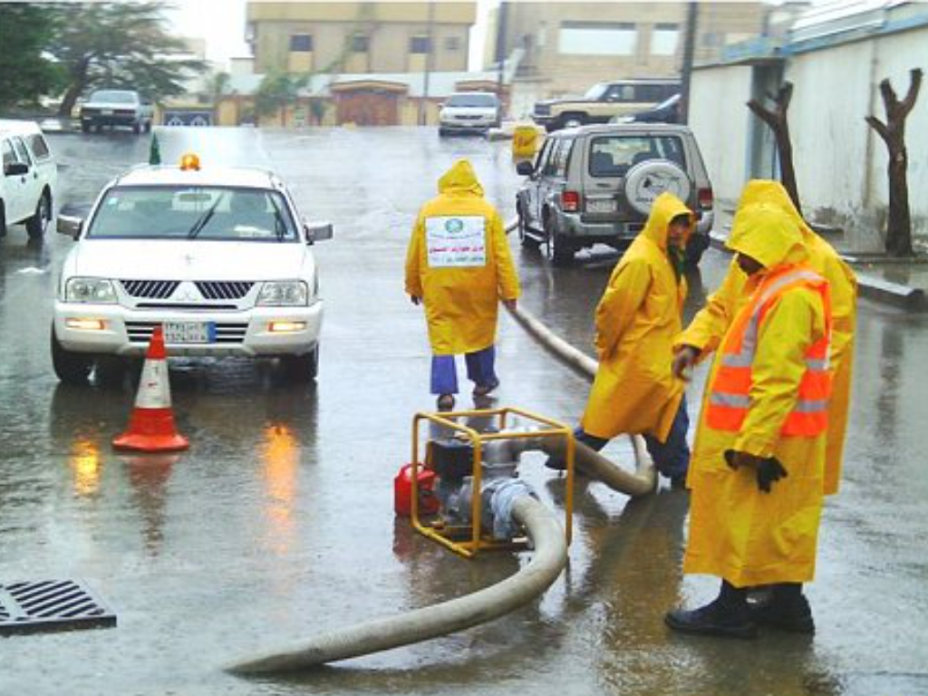 سحب أكثر من 116 الف متر مكعب من مياه الأمطار في شوارع العاصمة