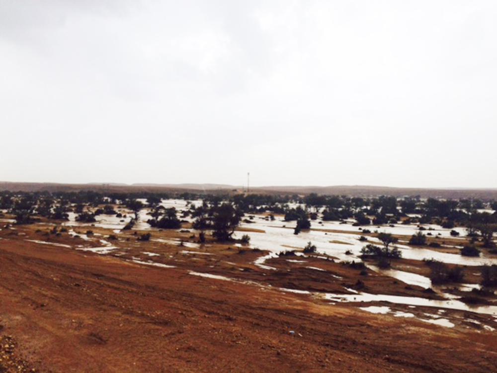 الرياض تشهد الآن أمطار رعدية ستستمر لساعتين