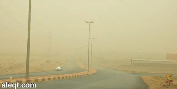رياح نشطة مثيرة للأتربة على مناطق شمال شرق ووسط المملكة