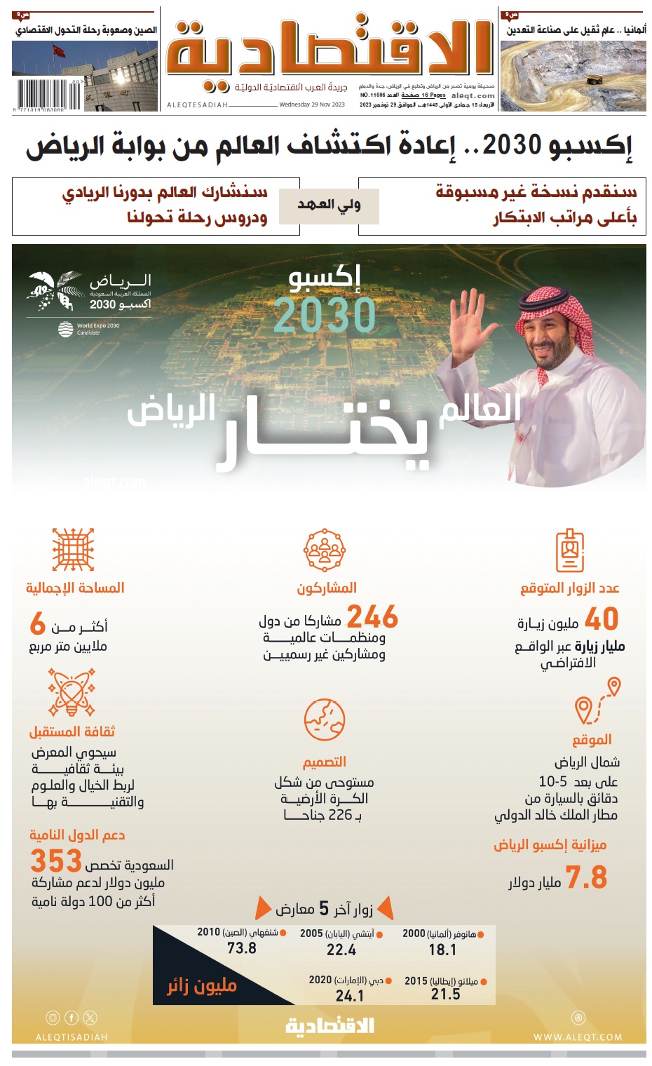 الأربعاء 15 جمادى الأولى 1445هـ الموافق 29 نوفمبر 2023 العدد 11006