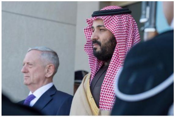 ولي ولي العهد يجتمع بوزير الدفاع وكبار مسؤولي الادارة الامريكية 