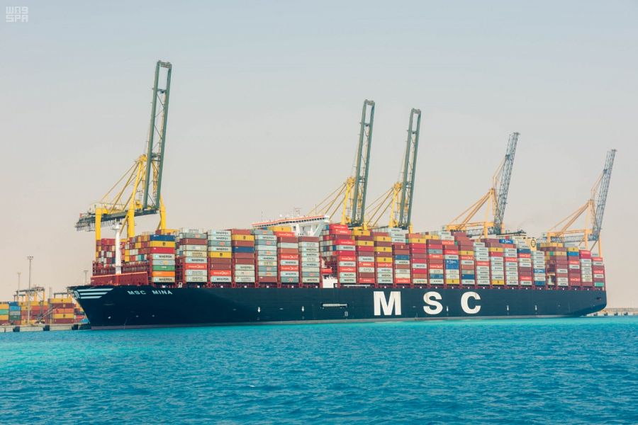 ميناء الملك عبدالله يستقبل سفينة "MSC مينا" الفئة الأضخم في العالم