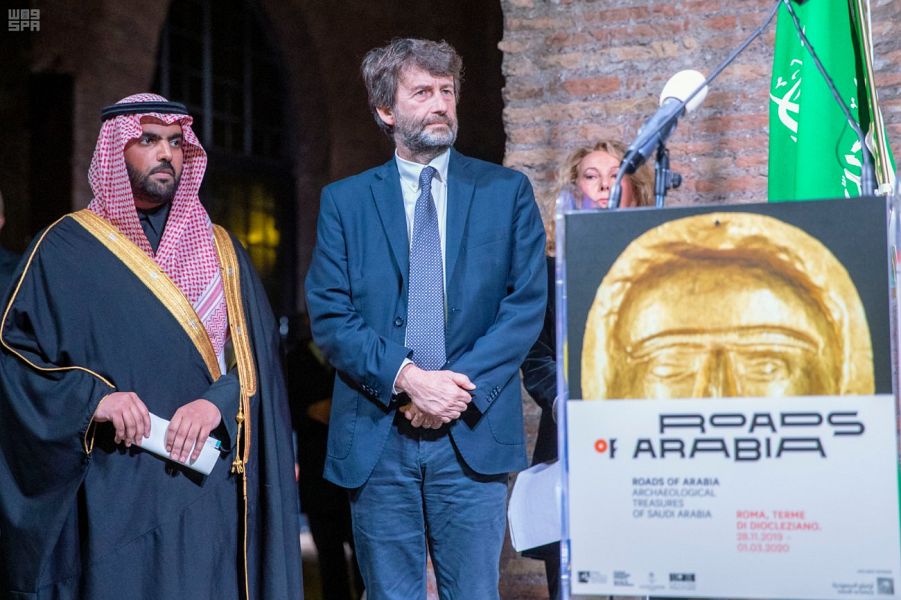 وزير الثقافة يفتتح معرض "روائع آثار المملكة" في روما