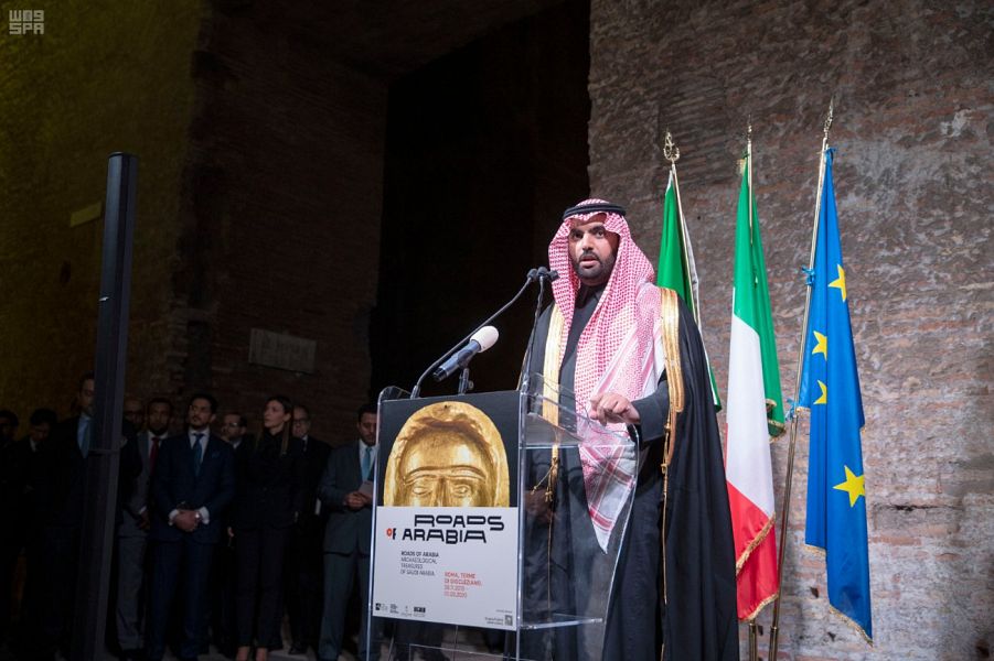 وزير الثقافة يفتتح معرض "روائع آثار المملكة" في روما