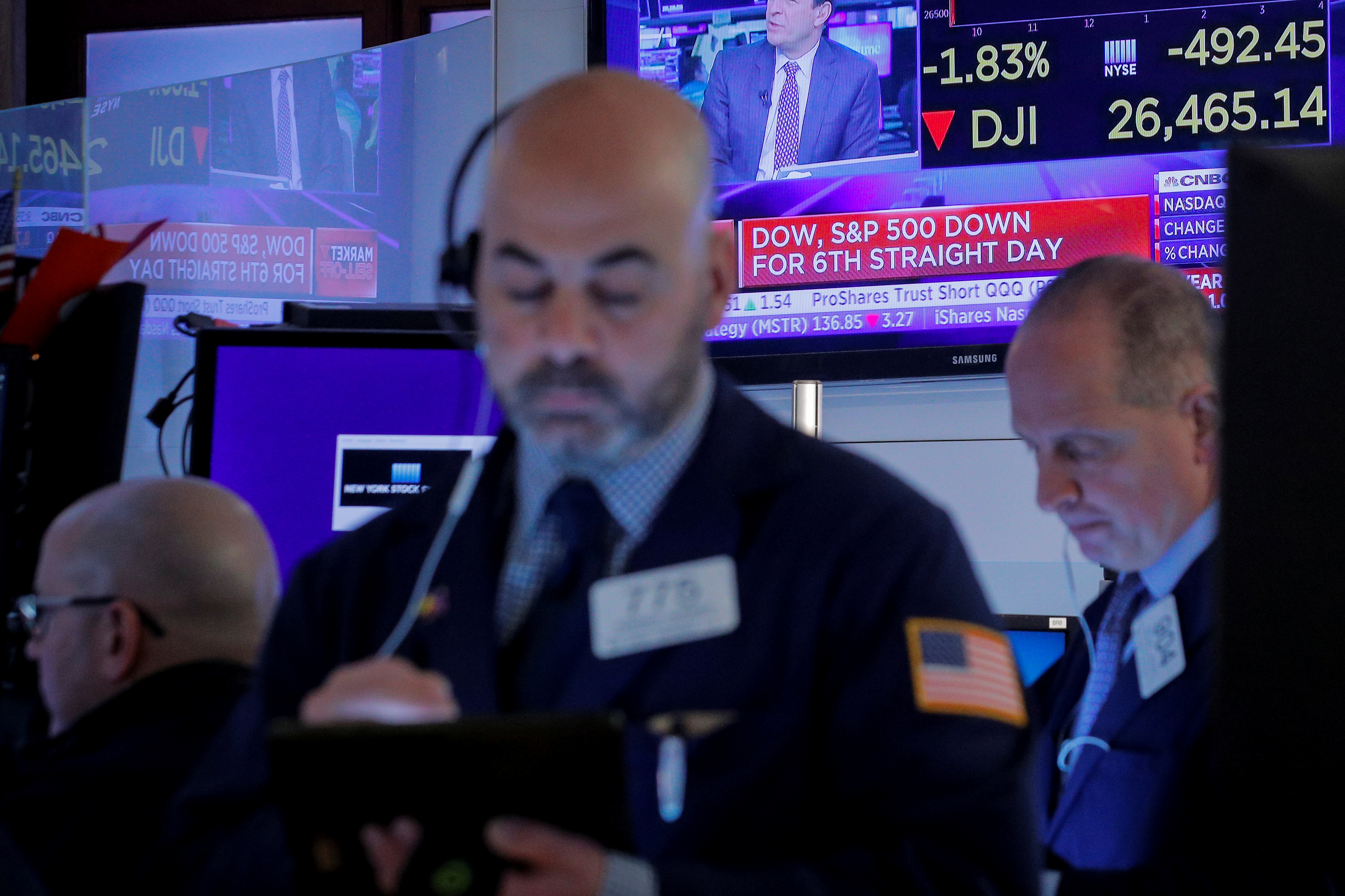 "داو جونز" يهبط 600 نقطة.. أسوأ خسارة أسبوعية منذ الأزمة العالمية