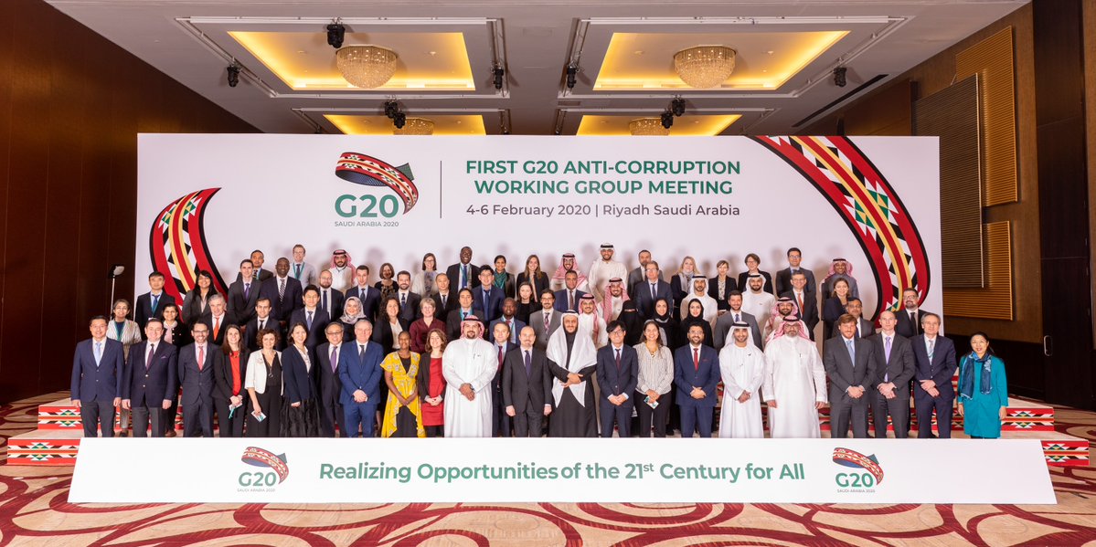 رئاسة مجموعة العشرين في السعودية تشدد على أهمية مواصلة مواجهة الفساد