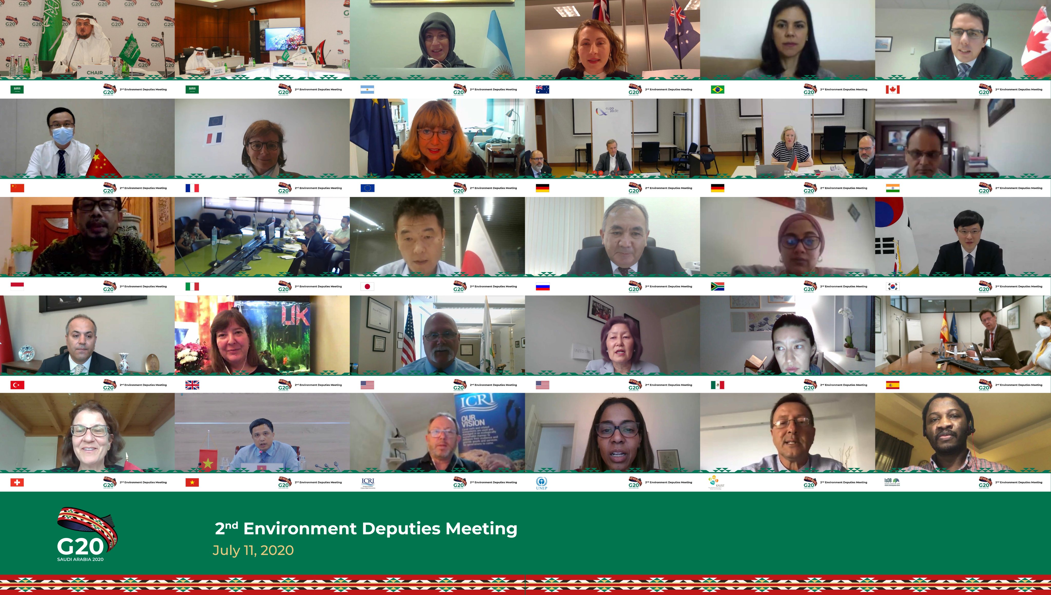 وكلاء البيئة لمجموعة العشرين يبحثون الحفاظ على الشعاب المرجانية