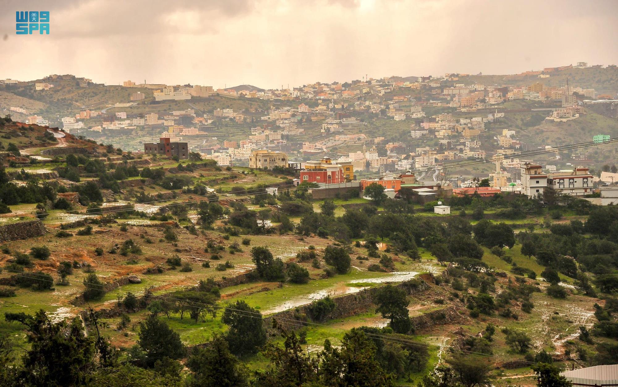 أمطار الخير والبركة تعم منطقة الباحة