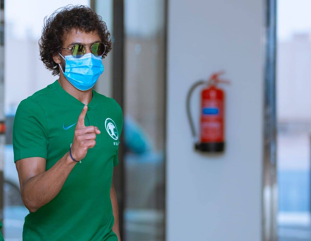 الشهراني لحظة انضمامه للأخضر.