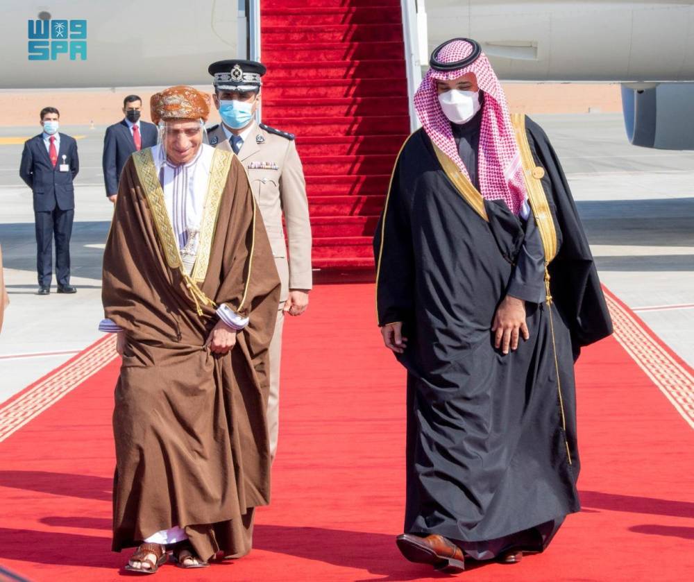 ولي العهد مستقبلا فهد بن محمود آل سعيد لدى وصوله العلا للمشاركة في القمة الخليجية في يناير الماضي.