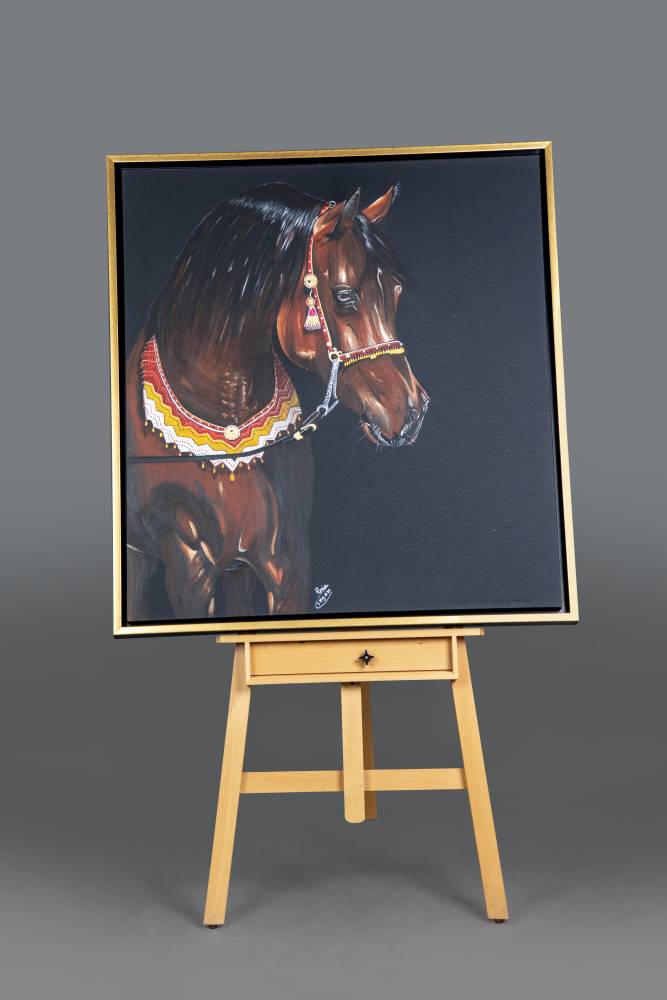 أحد أعمال التشكيلية الأطرش.