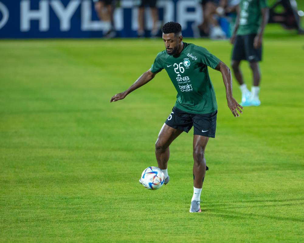 شراحيلي شارك في التدريبات الجماعية للأخضر.