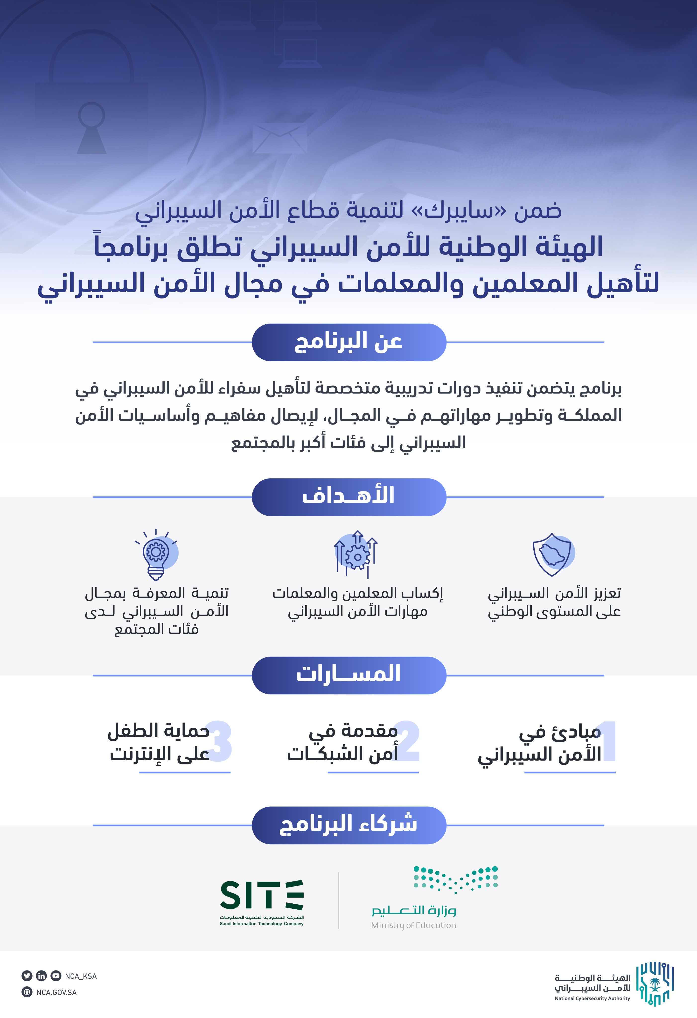 السعودية: إطلاق برنامج لتأهيل المعلمين والمعلمات في مجال الأمن السيبراني