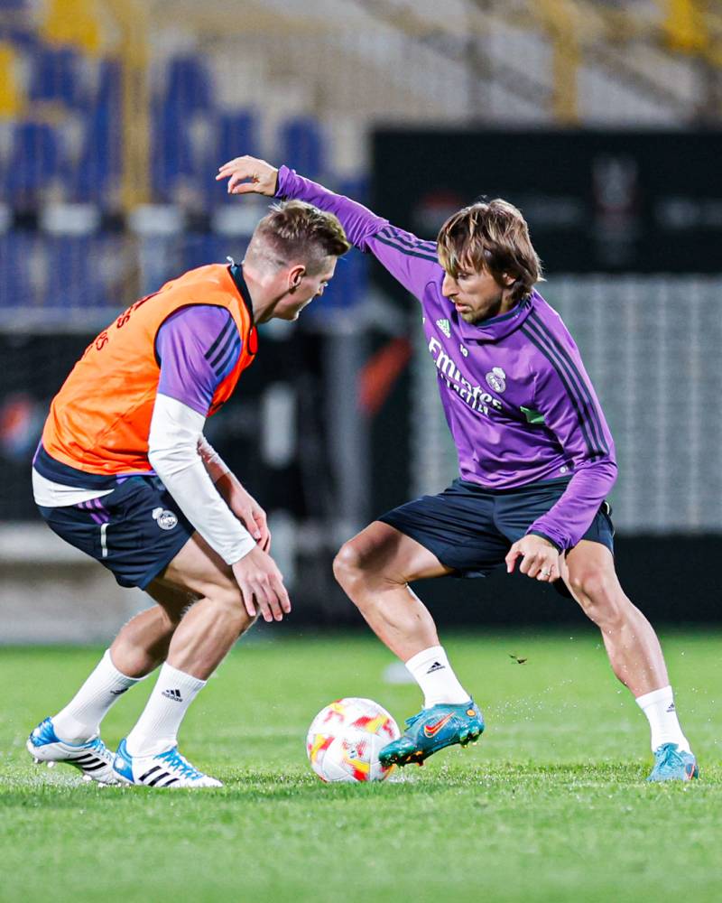 جانب من تدريبات ريال مدريد.