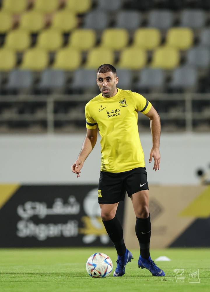 حمد الله خلال تدريبات الاتحاد. مركز الاتحاد الإعلامي