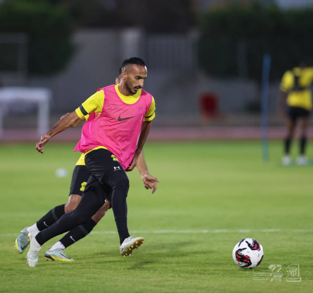 العمري في أول تدريب مع الاتحاد. مركز الاتحاد الإعلامي