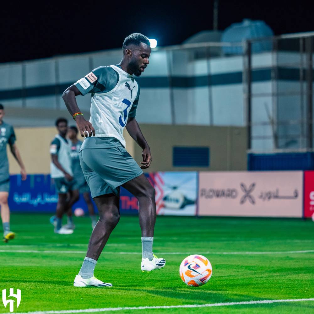 تمبكتي خلال التدريب. مركز الهلال الإعلامي