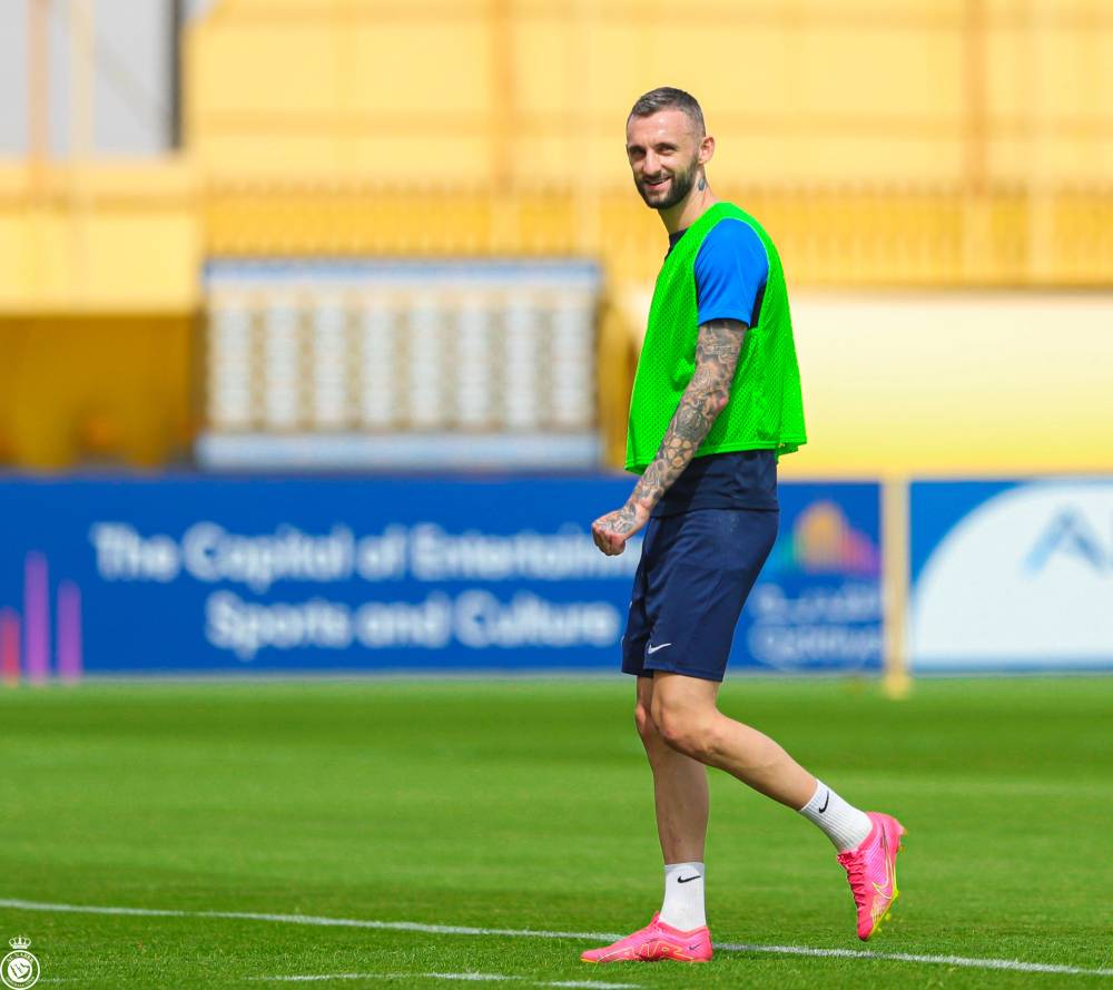 بروزوفيتش خلال تدريب النصر.