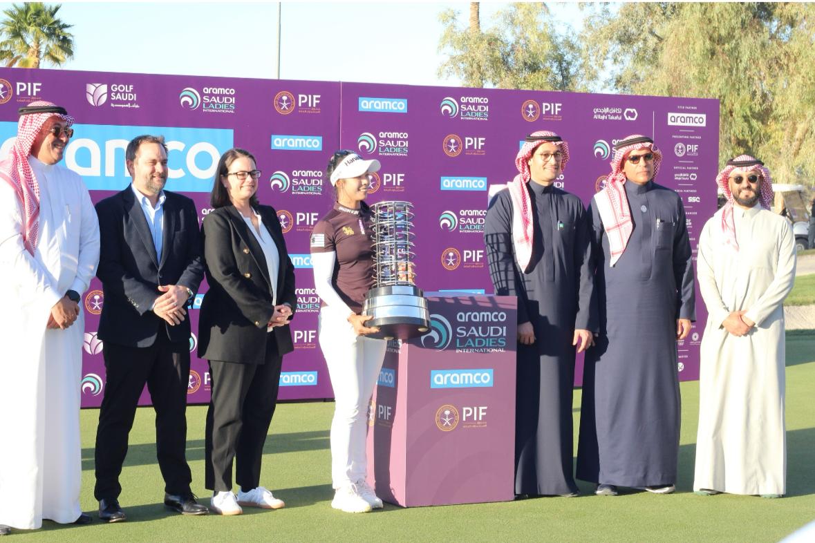 فازت التايلندية تافاناكيت بلقب مسابقة الجولف وحصلت على 750 ألف دولار. تصوير: أسماء التميمي