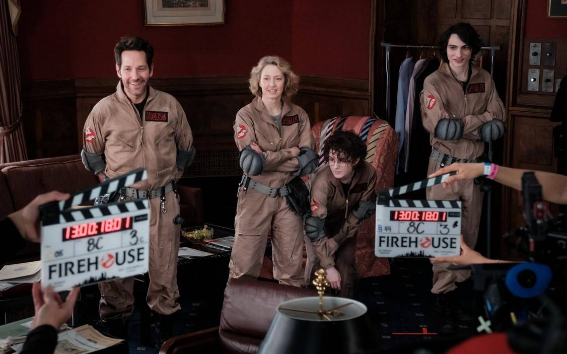 من كواليس فيلم غوستباسترز فروزن إمباير. "اي ام دي بي"