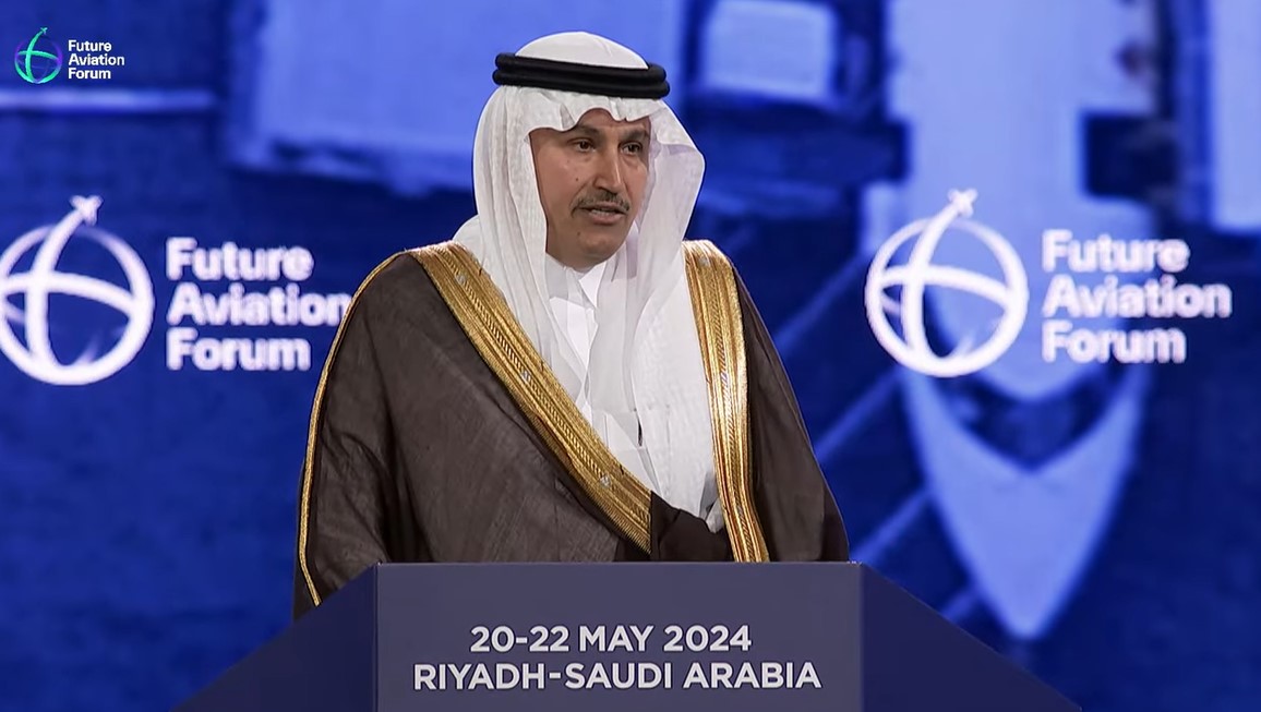 صالح الجاسر في كلمته الافتتاحية خلال مؤتمر مستقبل الطيران 2024