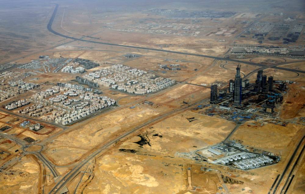 صورة جوية للعاصمة الإدارية الجديدة في مصر. "رويترز"