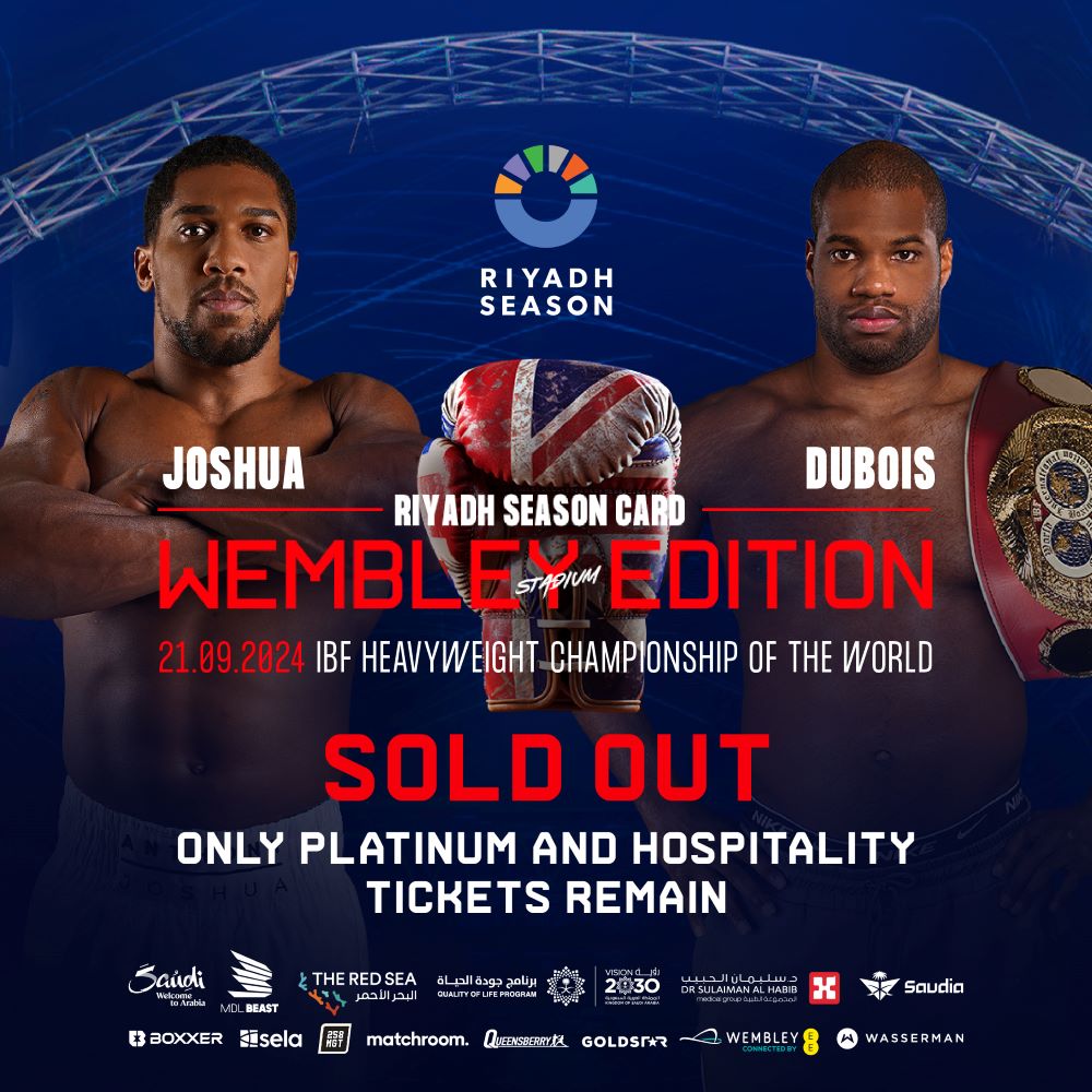 تركي آل الشيخ يعلن نفاذ تذاكر نزال Riyadh Season Card Wembley Edition