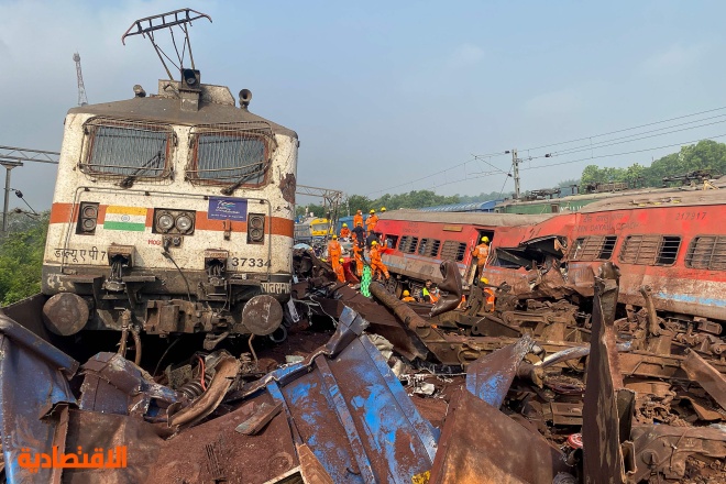   ارتفاع حصيلة قتلى حادث قطاري الهند إلى أكثر من 288 شخصا 