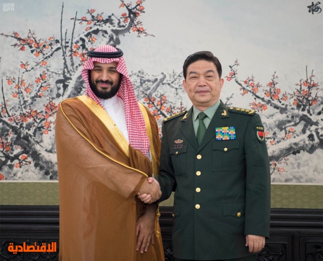 ولي ولي العهد يبحث مع وزير دفاع الصين التعاون في المجالات العسكرية