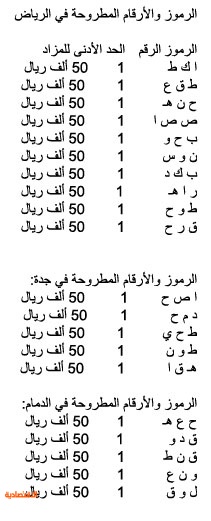 مع العام الهجري  الجديد "المرور" يطرح 20 لوحة تحمل الرقم 1 في مزاد