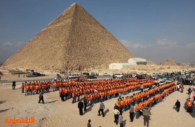 5000 طفل مصري يسجلون رقما قياسيا لبلادهم في موسوعة جينيس