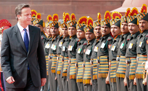 رئيس الوزراء البريطانيا ديفيد كاميرون خلال زيارته للهند