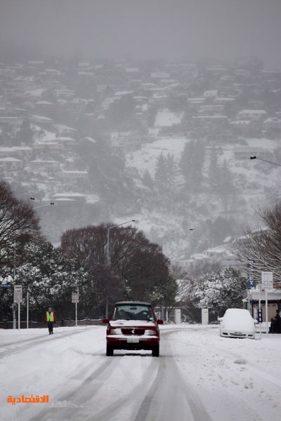 الثلوج تشل الحياة في نيوزيلندا