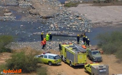 الدفاع المدني في جازان ينتشل جثث غرقى وادي لجب