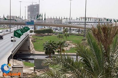 قصة مصورة : شوارع الرياض تتزين باللون الأخضر في يوم الوطن